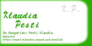 klaudia pesti business card